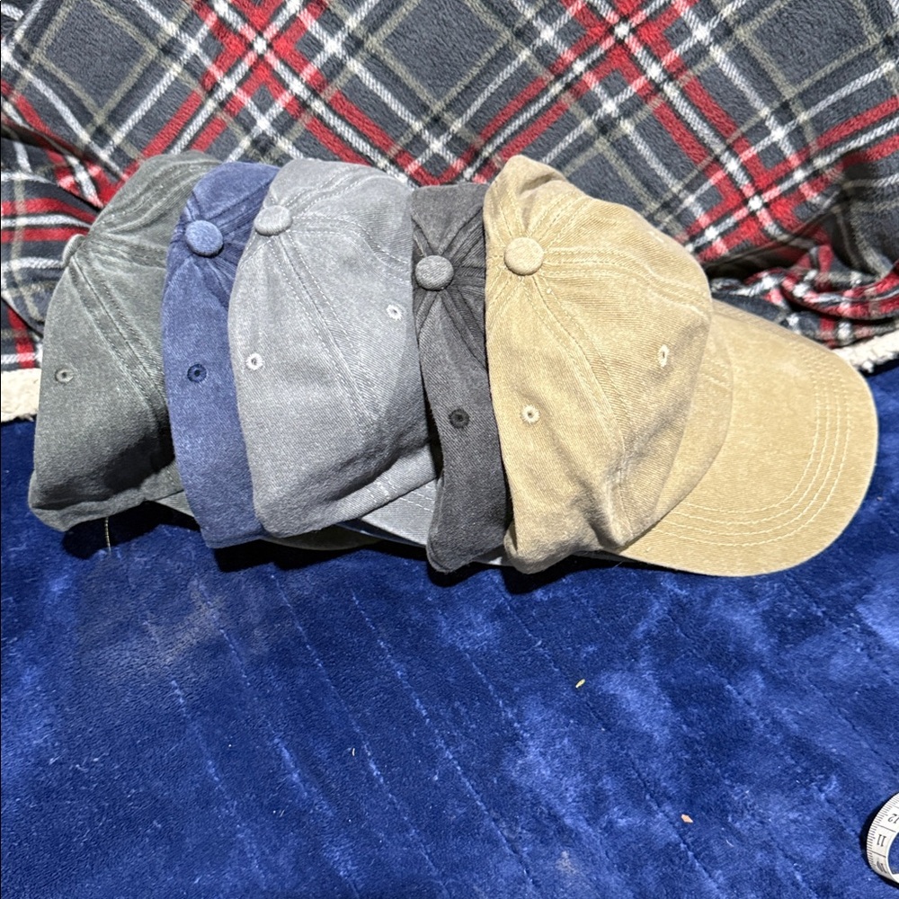 Pack of 5 Classic Washed Baseball Cap - Neutral colors - Picture 2 of 7